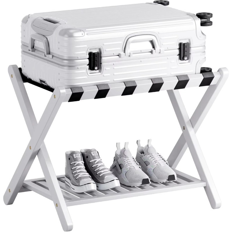 モダンなダブルスーツケーススタンド、折りたたみ式荷物ラック、 - Sustainable Living Design のレビューと価格